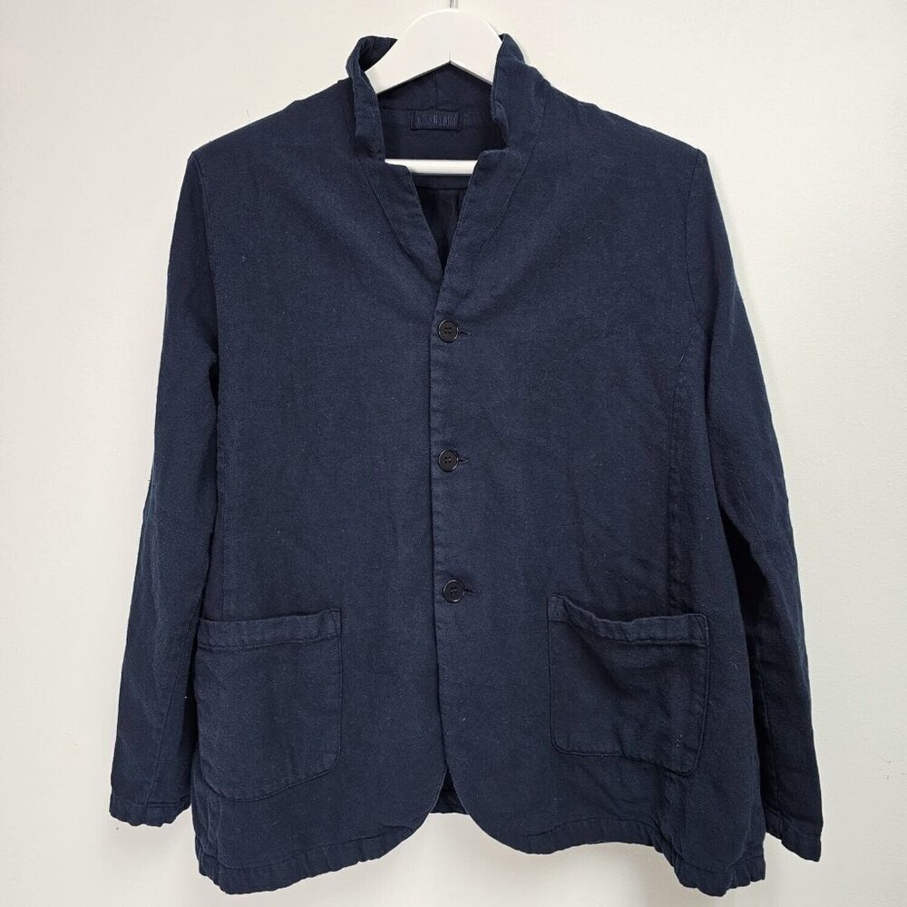 CP Shades Tessa Women Navy Casual Blazer Jacket Womens Large Button Front NWOT